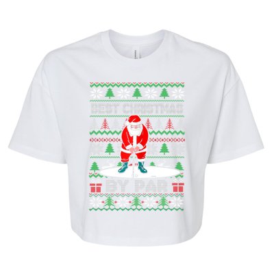 Golf Santa Claus Best Christmas By Par Bella+Canvas Jersey Crop Tee