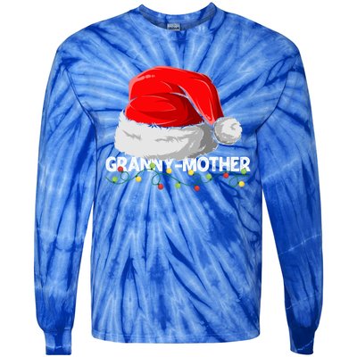 Grannymother Santa Christmas Family Matching Pajamas Mama Cool Gift Tie-Dye Long Sleeve Shirt