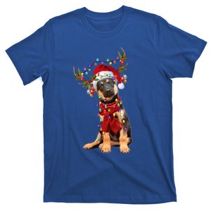 Ger Shepherd Christmas Snow Layers Santa Dog Ugly Xmas Gift T-Shirt