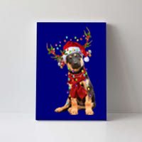 Ger Shepherd Christmas Snow Layers Santa Dog Ugly Xmas Gift Canvas