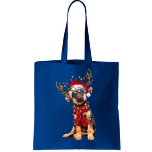 Ger Shepherd Christmas Snow Layers Santa Dog Ugly Xmas Gift Tote Bag