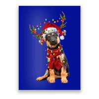 Ger Shepherd Christmas Snow Layers Santa Dog Ugly Xmas Gift Poster