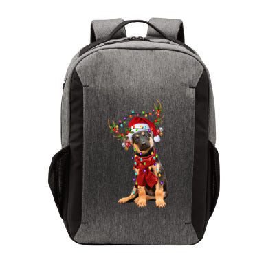 Ger Shepherd Christmas Snow Layers Santa Dog Ugly Xmas Gift Vector Backpack