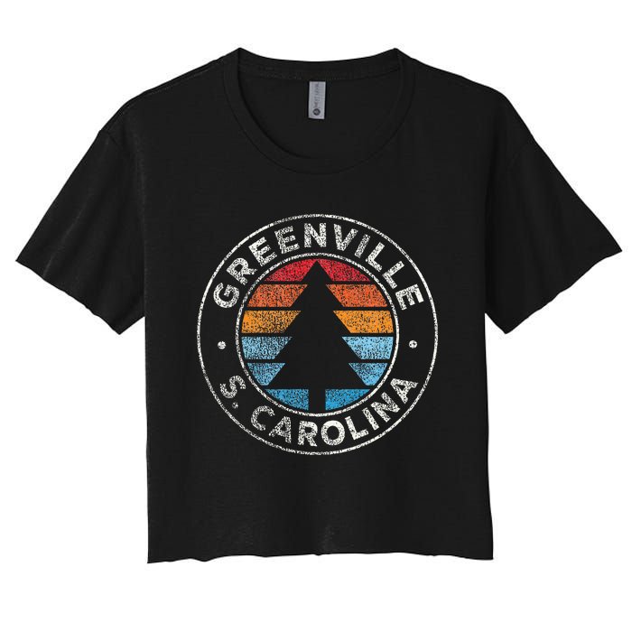 Greenville South Carolina Sc Vintage Women's Crop Top Tee