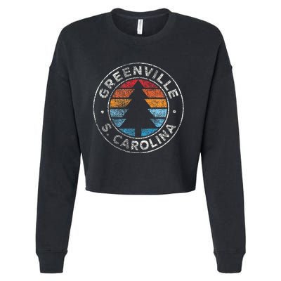 Greenville South Carolina Sc Vintage Cropped Pullover Crew