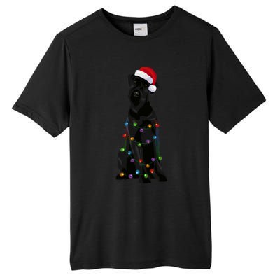 Giant Schnauzer Christmas Lights Xmas Dog Lover Gift Tall Fusion ChromaSoft Performance T-Shirt