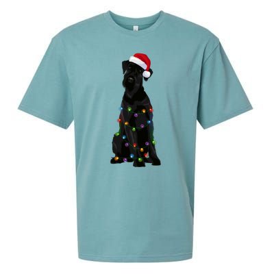 Giant Schnauzer Christmas Lights Xmas Dog Lover Gift Sueded Cloud Jersey T-Shirt