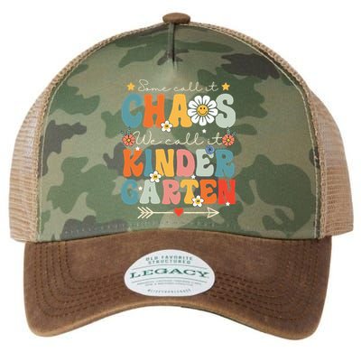 Groovy Some Call It Chaos We Call It Kindergarten Teachers Legacy Tie Dye Trucker Hat