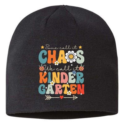 Groovy Some Call It Chaos We Call It Kindergarten Teachers Sustainable Beanie