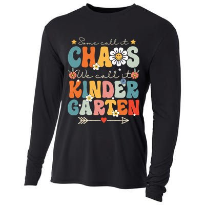 Groovy Some Call It Chaos We Call It Kindergarten Teachers Cooling Performance Long Sleeve Crew
