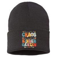 Groovy Some Call It Chaos We Call It Kindergarten Teachers Sustainable Knit Beanie