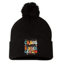 Groovy Some Call It Chaos We Call It Kindergarten Teachers Pom Pom 12in Knit Beanie