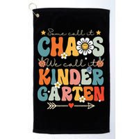 Groovy Some Call It Chaos We Call It Kindergarten Teachers Golf Towel