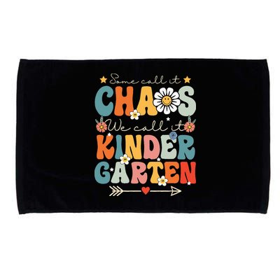 Groovy Some Call It Chaos We Call It Kindergarten Teachers Microfiber Hand Towel