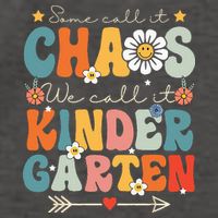 Groovy Some Call It Chaos We Call It Kindergarten Teachers Vector Backpack