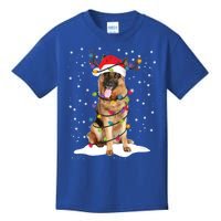 Ger Shepherd Christmas Tree Light Pajama Dog Xmas Funny Gift Kids T-Shirt