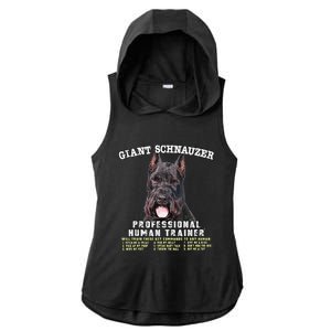 Giant Schnauzer Cropped Professional Human Trainer Cute Dog Ladies PosiCharge Tri-Blend Wicking Draft Hoodie Tank