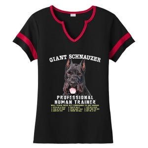 Giant Schnauzer Cropped Professional Human Trainer Cute Dog Ladies Halftime Notch Neck Tee