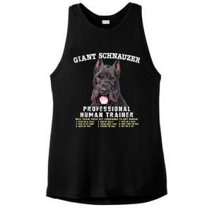 Giant Schnauzer Cropped Professional Human Trainer Cute Dog Ladies PosiCharge Tri-Blend Wicking Tank