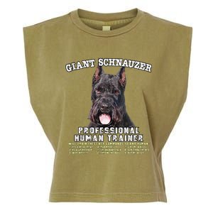 Giant Schnauzer Cropped Professional Human Trainer Cute Dog Garment-Dyed Women's Muscle Tee