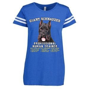 Giant Schnauzer Cropped Professional Human Trainer Cute Dog Enza Ladies Jersey Football T-Shirt