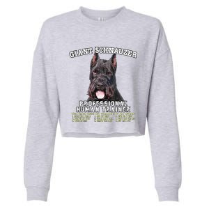 Giant Schnauzer Cropped Professional Human Trainer Cute Dog Cropped Pullover Crew