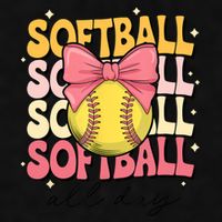 Groovy Softball Coquette Bow Softball Lover Softball All Day  Ladies PosiCharge Tri-Blend Wicking Tank
