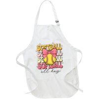 Groovy Softball Coquette Bow Softball Lover Softball All Day  Apron