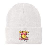 Groovy Softball Coquette Bow Softball Lover Softball All Day  Beanie