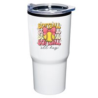 Groovy Softball Coquette Bow Softball Lover Softball All Day  Tumbler