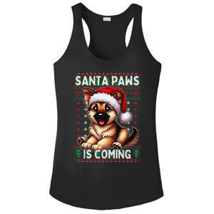 German Shepherd Christmas Ugly Sweater Funny Dog Lover Xmas Ladies PosiCharge Competitor Racerback Tank