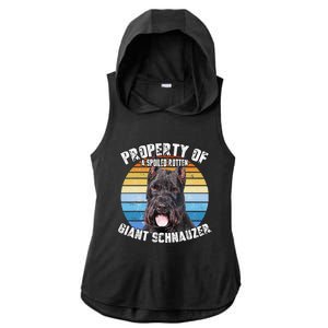 Giant Schnauzer Cropped Retro Property Of Cute Dog Ladies PosiCharge Tri-Blend Wicking Draft Hoodie Tank