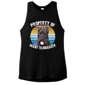 Giant Schnauzer Cropped Retro Property Of Cute Dog Ladies PosiCharge Tri-Blend Wicking Tank