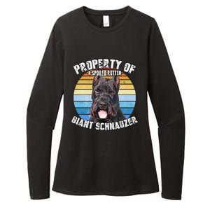 Giant Schnauzer Cropped Retro Property Of Cute Dog Womens CVC Long Sleeve Shirt