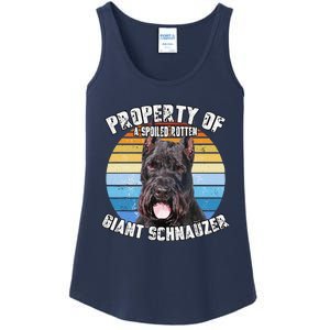 Giant Schnauzer Cropped Retro Property Of Cute Dog Ladies Essential Tank