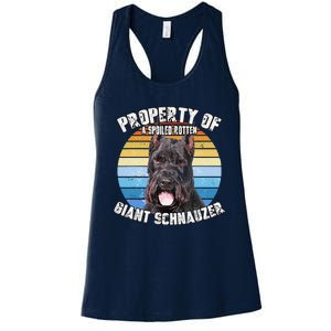 Giant Schnauzer Cropped Retro Property Of Cute Dog Women's Racerback Tank