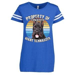 Giant Schnauzer Cropped Retro Property Of Cute Dog Enza Ladies Jersey Football T-Shirt