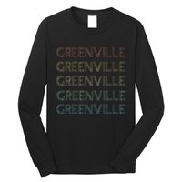 Greenville South Carolina Pride Vintage State Long Sleeve Shirt