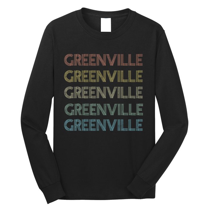 Greenville South Carolina Pride Vintage State Long Sleeve Shirt