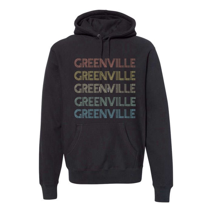 Greenville South Carolina Pride Vintage State Premium Hoodie