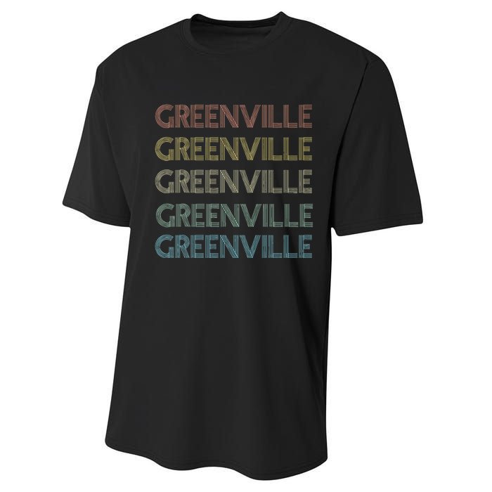 Greenville South Carolina Pride Vintage State Performance Sprint T-Shirt