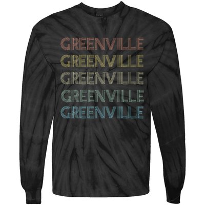 Greenville South Carolina Pride Vintage State Tie-Dye Long Sleeve Shirt