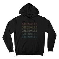 Greenville South Carolina Pride Vintage State Tall Hoodie