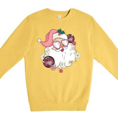 Groovy Santa Claus Disco Christmas Holiday Premium Crewneck Sweatshirt