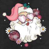 Groovy Santa Claus Disco Christmas Holiday 7 Panel Mesh Trucker Snapback Hat