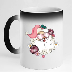 Groovy Santa Claus Disco Christmas Holiday 11oz Black Color Changing Mug