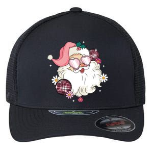 Groovy Santa Claus Disco Christmas Holiday Flexfit Unipanel Trucker Cap