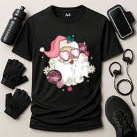 Groovy Santa Claus Disco Christmas Holiday Cooling Performance Crew T-Shirt