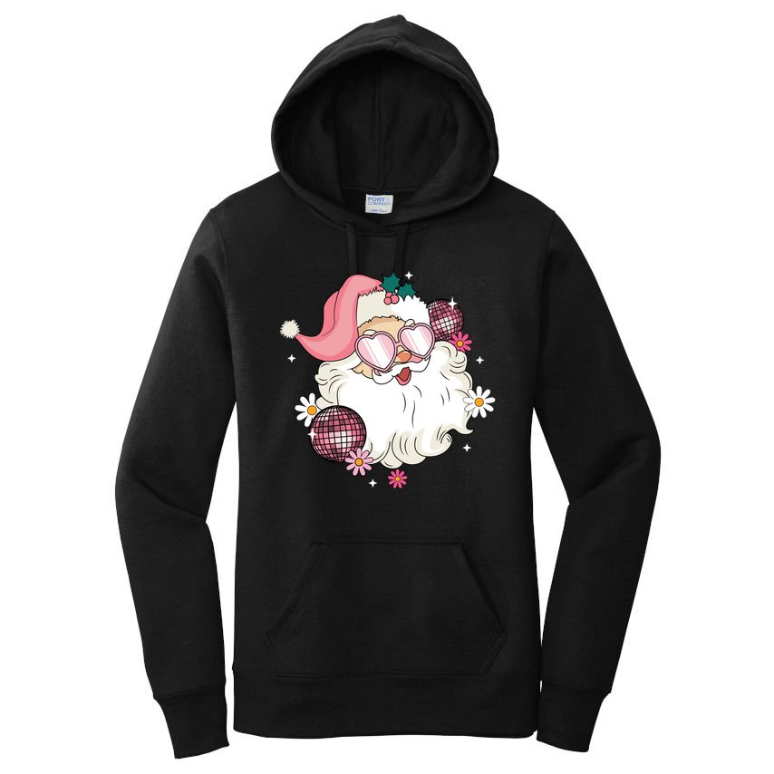 Groovy Santa Claus Disco Christmas Holiday Women's Pullover Hoodie