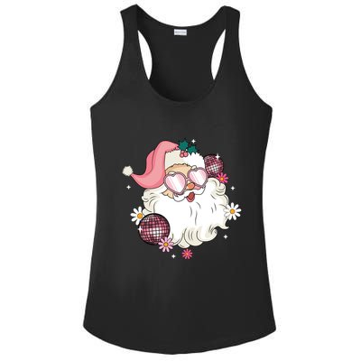 Groovy Santa Claus Disco Christmas Holiday Ladies PosiCharge Competitor Racerback Tank